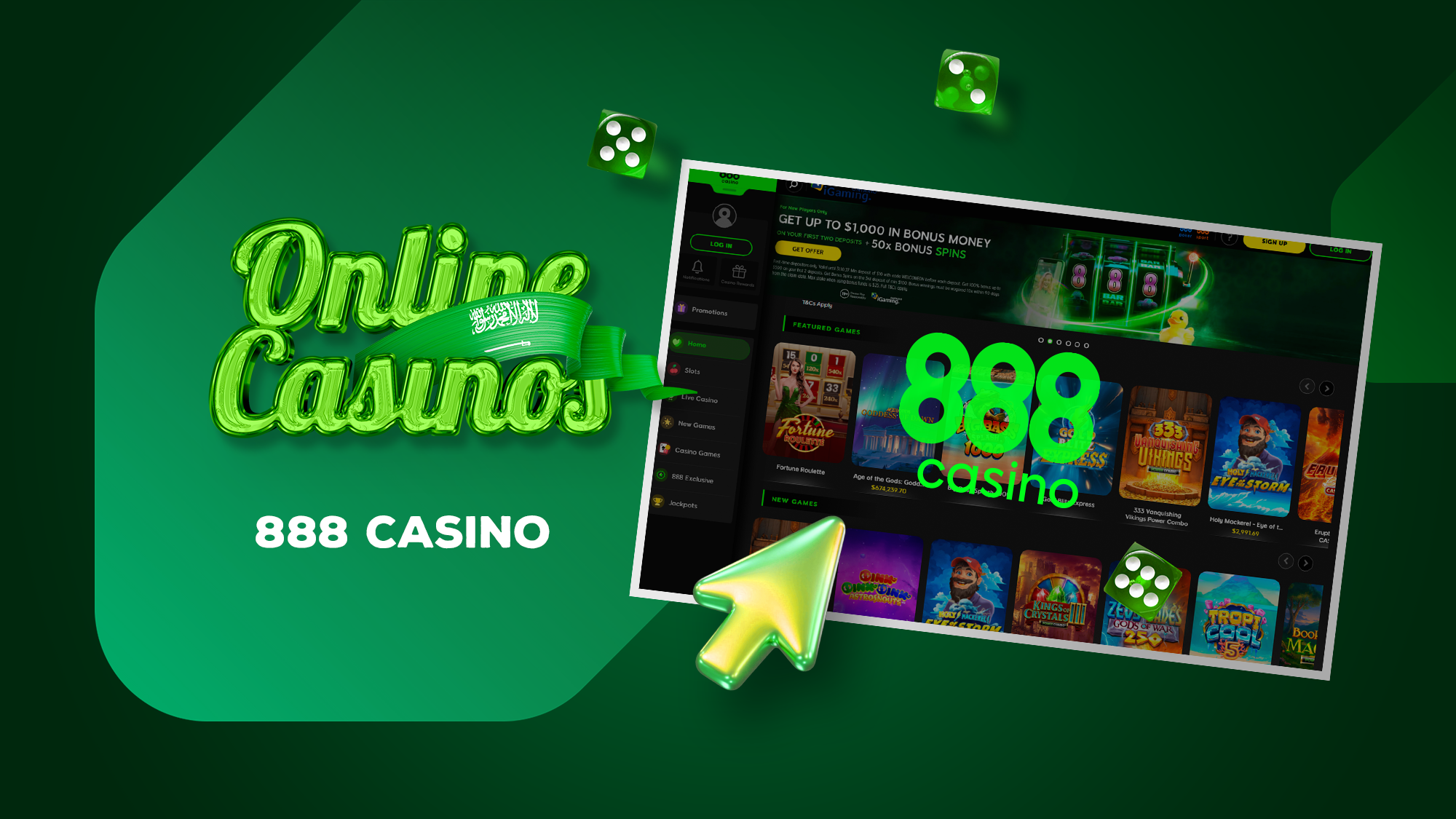 The 888 Casino brand offers casino games
