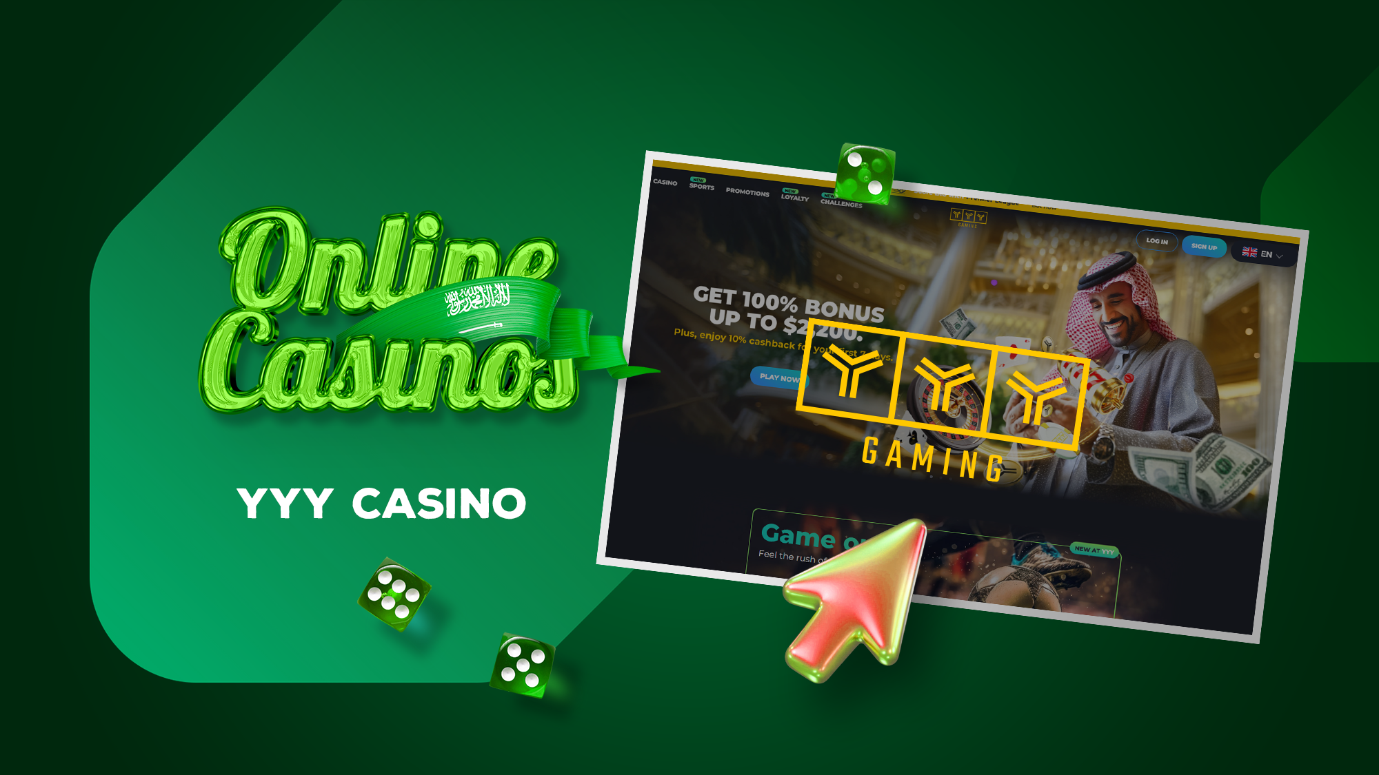 The YYY Casino brand offers casino games and sports betting
